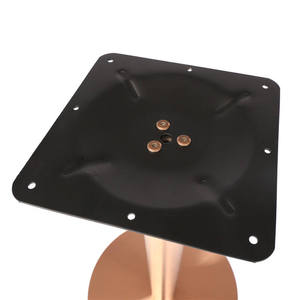 Base de table à manger minimaliste en acier inoxydable or rose, piétement rond à colonne unique pour salon (vente en gros) - Product Image 2