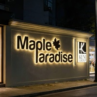 Letrero con Logotipo 3D Personalizado, Letrero Luminoso con Letras de Canal Retroiluminadas, Letrero para Exteriores de Pared para Negocios, Tiendas, Fachadas, Letrero LED Iluminado