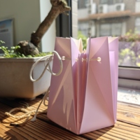 2026 Wholesale Flower White Kraft Paper Packaging Box Customized Exquisite Cardboard Vase Waterproof Splash Box