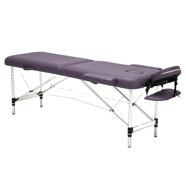 Most Popular Portable Aluminium 2-section Memory Foam Massage Table Lash Bed Facial Message Bed Massage Table