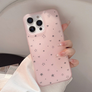 Grigio stella delicata rosa TPU copertura del telefono in gomma antiurto per <span class=keywords><strong>Apple</strong></span> compatibile per <span class=keywords><strong>iPhone</strong></span> 16 15 <span class=keywords><strong>14</strong></span> Pro Max 13 12 11 Plus confezionato - Product Image 3