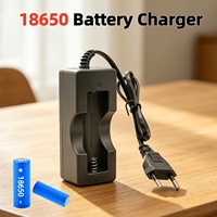 Chargeur de batterie universel 18650, station de charge rapide intelligente à fente unique pour lampe torche tactique, outils électriques, prise EU US