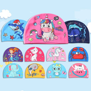 Bonnet de bain pour enfants mignon dessin animé garçons et filles bonnet de natation enfants bébé <span class=keywords><strong>oreille</strong></span> bonnet de bain de protection - Product Image 1