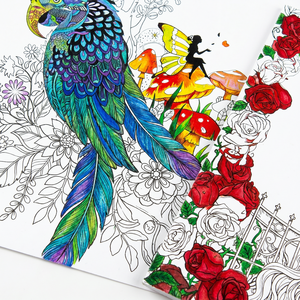Ensemble de livres de <span class=keywords><strong>coloriage</strong></span> pour adultes de qualité supérieure, thème fantaisie et contes de fées, pages en papier pour soulager le stress et stimuler la créativité, couverture souple - Product Image 5