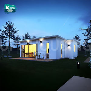 Casa Modular de <span class=keywords><strong>cuatro</strong></span> dormitorios bien terminada con instalaciones de cocina, techo inclinado, cochera, para apartamentos, Material de panel sándwich hecho - Product Image 1