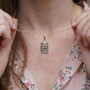 Collar con Colgante de Cilindro de Lujo, Delicado y Pequeño, Joyería de Regalo Única para Mamá - Product Image 3