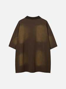 Camiseta Oversize Vintage de Algodón 100% Pesado, Tejido Ecológico, Lavado Ácido Desgastado, para Hombre, con Logotipo Personalizado, Estilo Urbano - Product Image 2