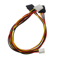 Computadora IDE Molex 4 pines hembra a Dual Sata Terminal de 15 pines Cable de servidor de 4 pines Cable de fuente de alimentación de disco duro HDD
