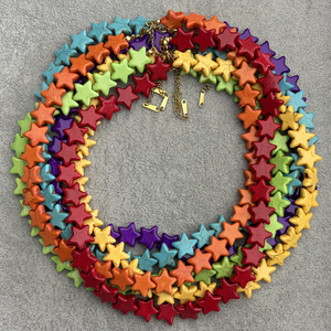 Nuova Collezione 2026: <span class=keywords><strong>Collana</strong></span> Artigianale con Perline Turchesi a Stella Arcobaleno da 15mm per Donne e Ragazze, Ideale per Vacanze Estive in Spiaggia - Product Image 2