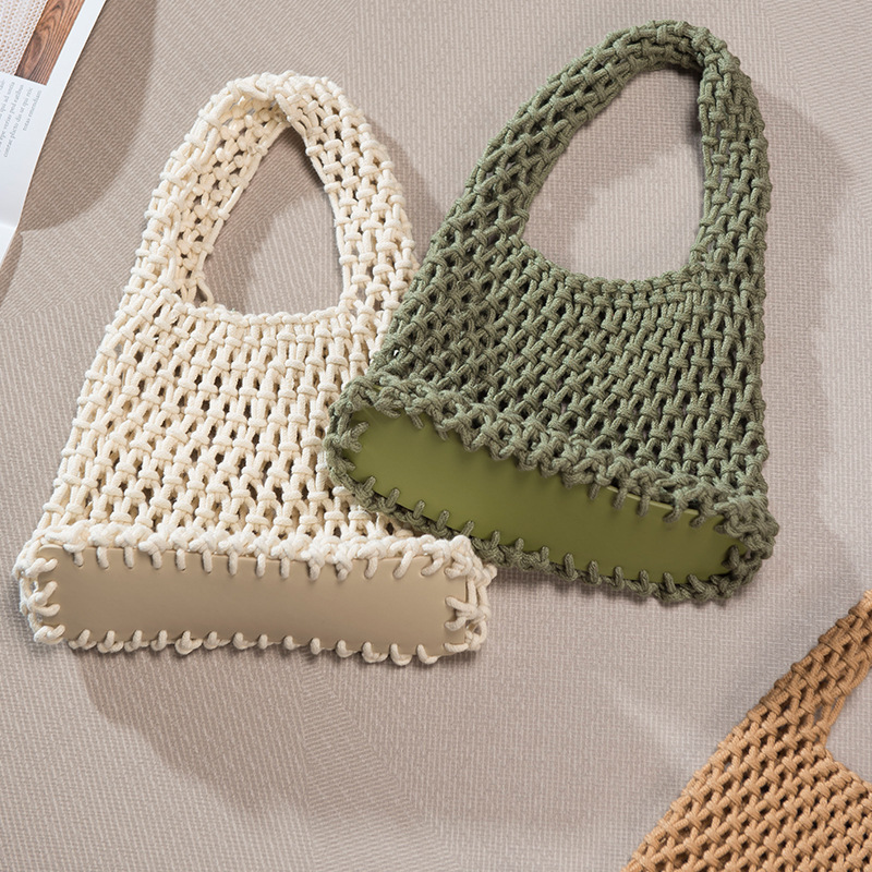 Macrame Plastic Bags Stylish Durable Handmade Solutions - Main Image