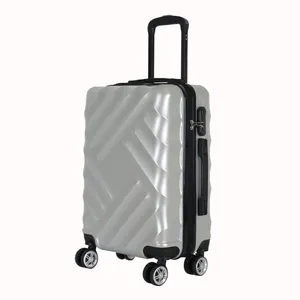 20''24''28 "सूटकेस सेट 3 pcs अवकाश धारीदार ट्राली सामान abs पीसी सामान कठिन खोल valise