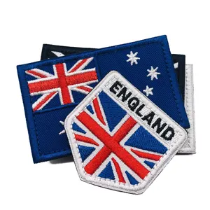 Custom Embroidery Logo Patch Embroidered Flag Patch Design Fabric Patch Embroidery