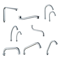 Accessoire de robinet de tuyau de bec de Chrome de robinet de cuisine de haute qualité de forme de courbure pour le robinet
