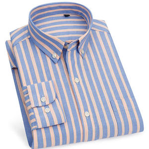 Camicia da Uomo di Lusso, Produzione Professionale su Misura, in Cotone a Righe, Manica Lunga, Casual per Ufficio e Lavoro - Product Image 6
