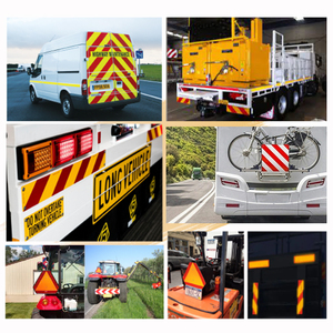 Factory Custom High Visibility Rear Marking Plate Sign Signage Reflector <strong>Reflective</strong> Chevron Strips Sticker for Heavy Vehicle Van - Product Image 6