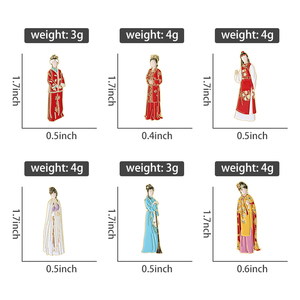 Cổ Điển Trung Quốc Cô Gái Men Pin Retro Văn Học Nhân Vật Trâm Huy Hiệu Quà Tặng Đồ Trang Sức Cho Quần Áo Bán Buôn - Product Image 6
