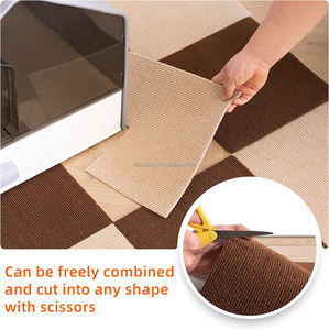 Dalles de moquette antidérapantes autocollantes 30x30cm, installation facile, tapis en polyester PET personnalisable et lavable, tapis de sol pour chaise - Product Image 3