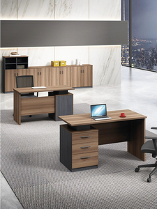 Offre Spéciale minimaliste <span class=keywords><strong>style</strong></span> mélamine panneaux de particules bureau d'ordinateur bureau en bois table d'écriture bureau table de bureau avec tiroirs - Product Image 5