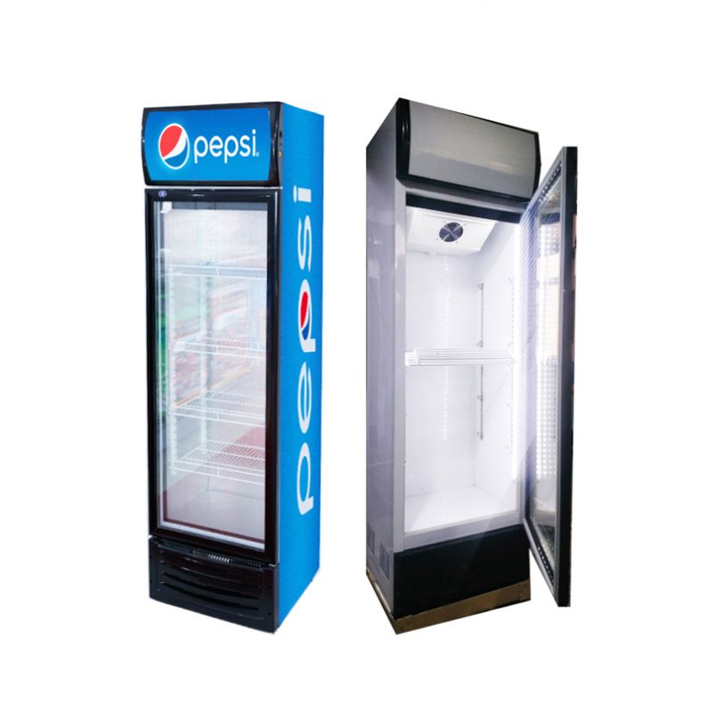 Commercial Cooler ตรงตู้เย็นประตูเครื่องดื่มตู้โชว์ตู้เย็น