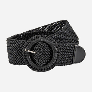 <span class=keywords><strong>Ceinture</strong></span> tissée de créateur de style euro-américain <span class=keywords><strong>Ceinture</strong></span> de voyage tressée à la mode avec boucle ronde pour femme - Product Image 6