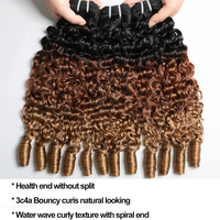 Extensiones de Cabello Humano Rizado Birmano Borgoña 99J Rojo, Tejido de Cabello Humano 16-30 Pulgadas, Remy Ondulado Profundo, Oferta de 1/3/4 Paquetes