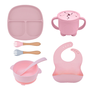 ชุดป้อนอาหารเด็กทำจากซิลิโคนอุปกรณ์ป้อนอาหารเด็ก LED รวมถึงแผ่นดูดแบบแบ่งส่วนช้อนชามแบบนุ่มส้อมปรับได้ - Product Image 3