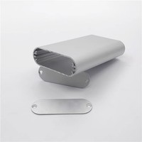 Boîtier de commande en aluminium sur mesure 60*21*100mm, profil latéral arrondi, dissipateur thermique, anodisé IP54, boîtier de projet électronique, boîtier de carte PCB