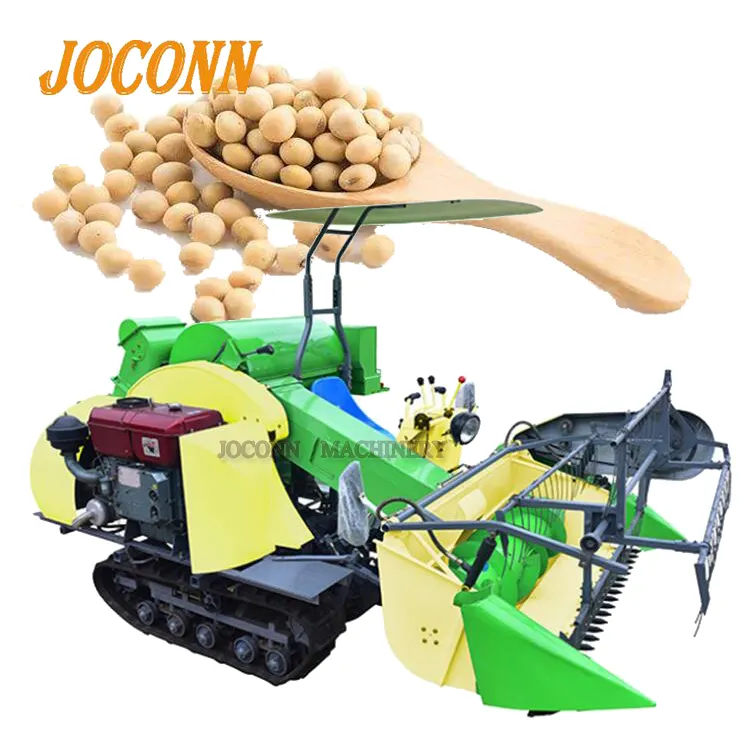 Mini cosechadora de soja con motor diésel, máquina trilladora para cosechar trigo, cosechadora de arroz, novedad de 2022