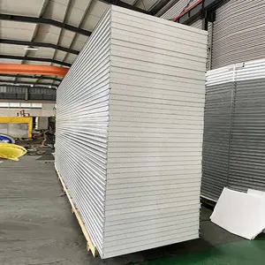 Painéis de armazenamento de concreto de alumínio eps caravan, painéis de sala de armazenamento frio, sanduíche que faz máquina