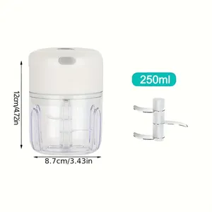 Mini triturador de ajo eléctrico, picadora de prensa inalámbrica USB, picadora de carne de Chile vegetal, picadora de alimentos, trituradora de alimentos, utensilios de cocina