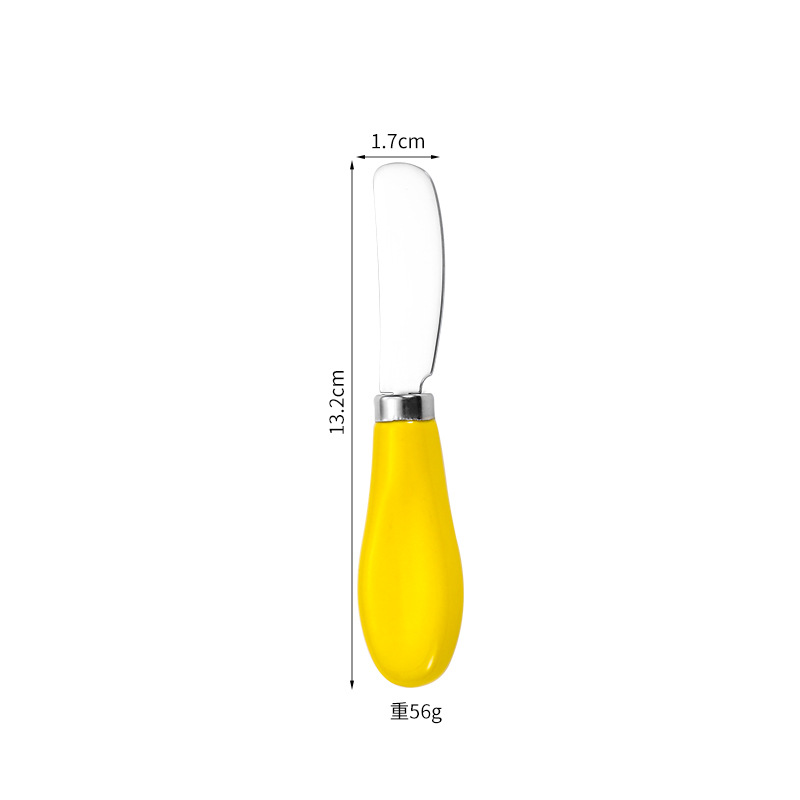 Cuchillo para mantequilla con mango de cerámica amarilla 430
