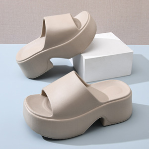 Sandales à talons compensés pour femmes, blanches, en EVA, à bout ouvert, pour l'été - Product Image 2