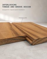 Revêtement mural en cèdre radiata thermo-traité, lambris mural en bois de pin carbonisé pour la décoration de villas et de chalets