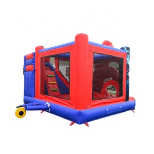 Thương mại <span class=keywords><strong>Inflatable</strong></span> Combo <span class=keywords><strong>Bouncer</strong></span> trẻ em bên nhảy bouncy lâu đài Spiderman trả lại nhà combos với Slide - Product Image 4