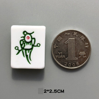 Stiker Foto Magnet Kulkas Resin Magnetik Bentuk Mahjong Tiga Dimensi yang Lucu untuk Tampilan Pesan Hiburan Rumah