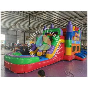Château gonflable coloré et amusant pour fêtes, avec toboggan intégré - Product Image 4