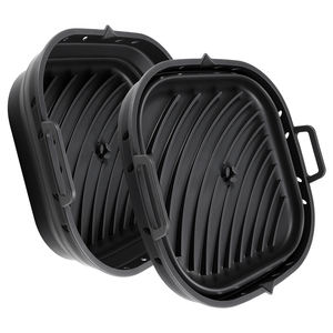 Juego de Revestimientos Cuadrados Plegables de Silicona para Freidora de Aire, de Grado Alimenticio, con Logotipo Personalizado - Product Image 1