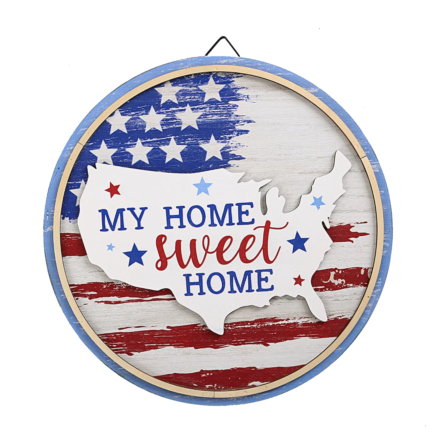 Map Wooden Door Sign Hanger Decoration Home Decoration US Map Wall Sign Party Prop US Flag Hanger
