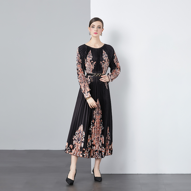 Luxury Designer Runway Dresses Women Short Sleeve Loose Retro Floral Print  Senior Maxi Dress| Alibaba.com
