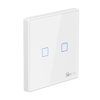 Untuk SONOFF T2EU2C-RF 86 Tipe Smart Wall Switch Panel Tempel 433MHz Nirkabel RF Remote 1-3 Gang Rumah Ruang Tamu Android Touch