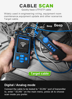 NOYAFA NF-8508 Rastreador de Cables de Red Profesional, Detector de Voltaje, Herramienta de Prueba de Cables LAN CAT5/CAT6, Alcance de 300m, Alta Precisión