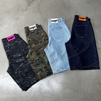 Shorts en jean vintage personnalisés pour hommes, streetwear, denim délavé, shorts en jean pour hommes, design imprimé sur toute la surface