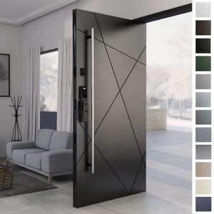 BASEN Anti-Theft Hotel Exterior Front Door Stainless Steel & Aluminum Alloy Modern Entrance Pivot Door for Villa Home Apartment - Product Image 3