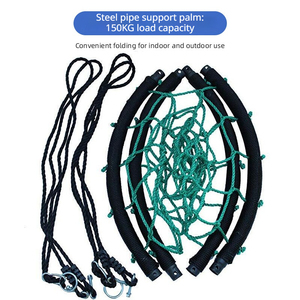 <span class=keywords><strong>Hamaca</strong></span> Redonda de Cuerda de 100 cm <span class=keywords><strong>para</strong></span> Niños, Silla <span class=keywords><strong>Colgante</strong></span> <span class=keywords><strong>para</strong></span> Jardín, Patio y Hogar - Product Image 3