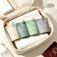 Pochette souple mate personnalisée OEM de 50 ml et 100 ml avec bec verseur pour emballage de shampoing, après-shampoing et liquides de douche