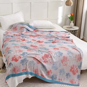 Couverture de voyage portable en fil de fibre régénérée, serviette de plage douce en microfibre, couverture de canapé, couverture de sieste, couverture multi-usage - Product Image 2