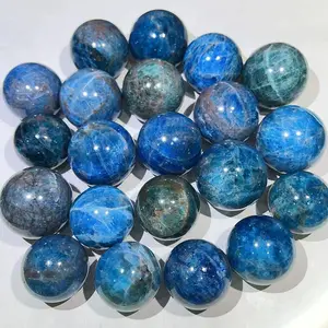 Kindfull Wholesale Natural High Quality Blue Apatite Sphere Healing Crystal Quartz Ball For Decoration