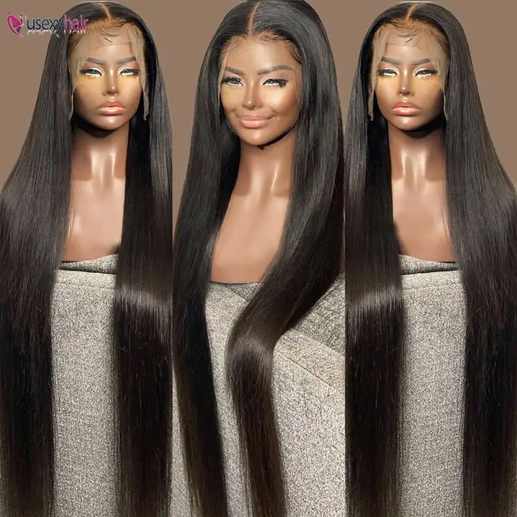Peru tóc mở rộng tóc giả HD ren phía trước tóc giả giá rẻ đầy đủ ren tóc giả tóc con người cho phụ nữ da đen thẳng tóc con người bó Nhà cung cấp