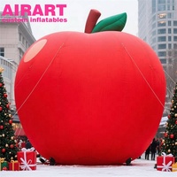 Modèle de pomme rouge gonflable pour la décoration d'événements en plein air, ballon gonflable en forme de pomme rouge fraîche pour les décorations de festival