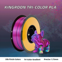 Filamen PETG Multiwarna (Emas/Fuchsia/Biru) 1.75mm Filamen Printer 3D 1kg Spool Akurasi Dimensi +/-0.03mm 200C